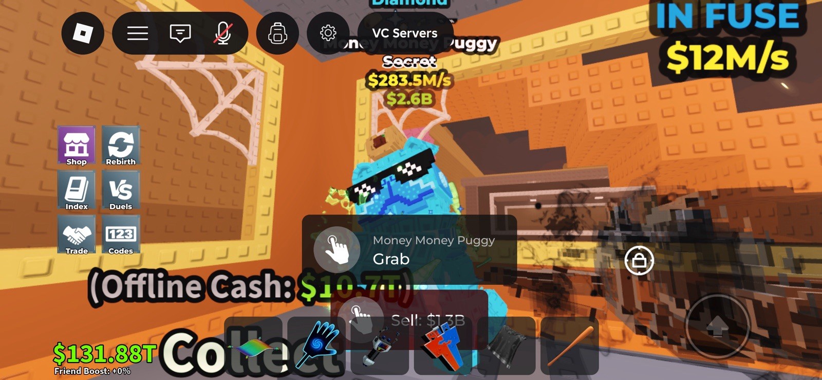Roblox Gameplay Screenshot „Money Money Buggy Grab“ – Online Playability