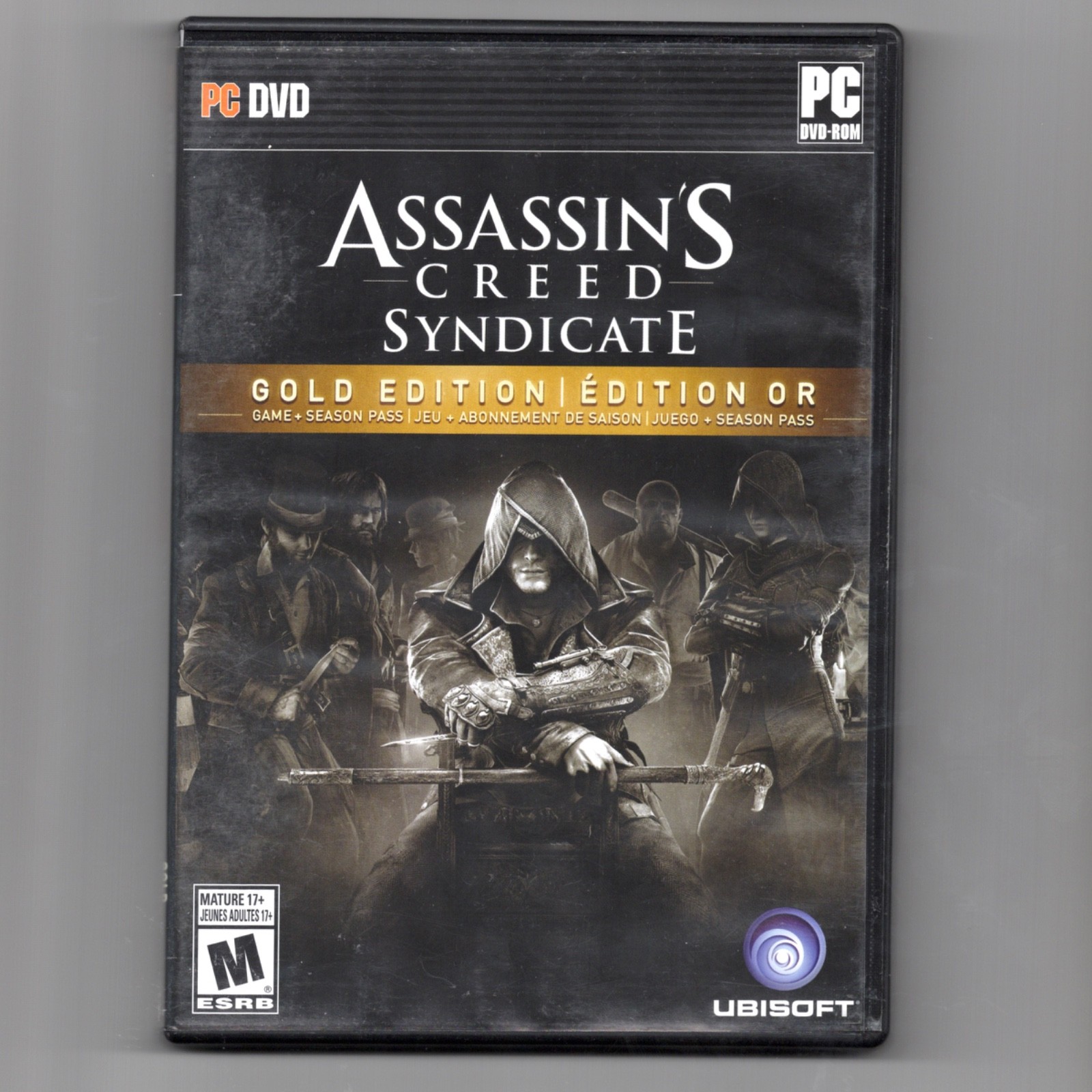 ASSASSIN’S CREED SYNDICATE GOLD EDITION FOR PC 5 DISC + 2 CODES – PRE OWNED GOOD