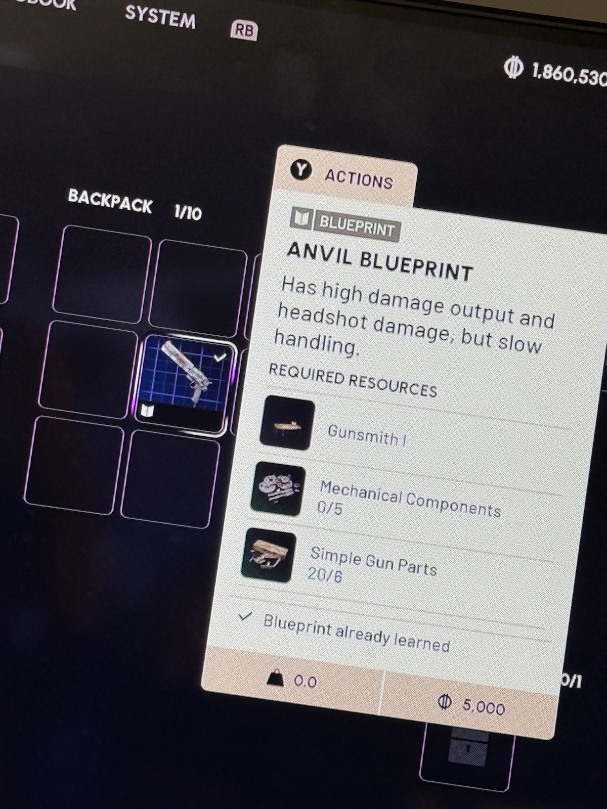 ARC Raiders Blueprint | Anvil