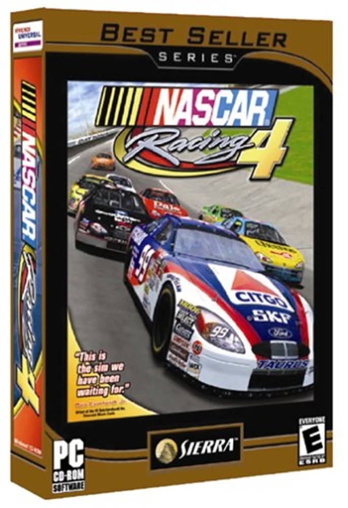 Sierra Best Seller Series Nascar Racing 4 – PC CD-ROM – Sealed New Retail Box