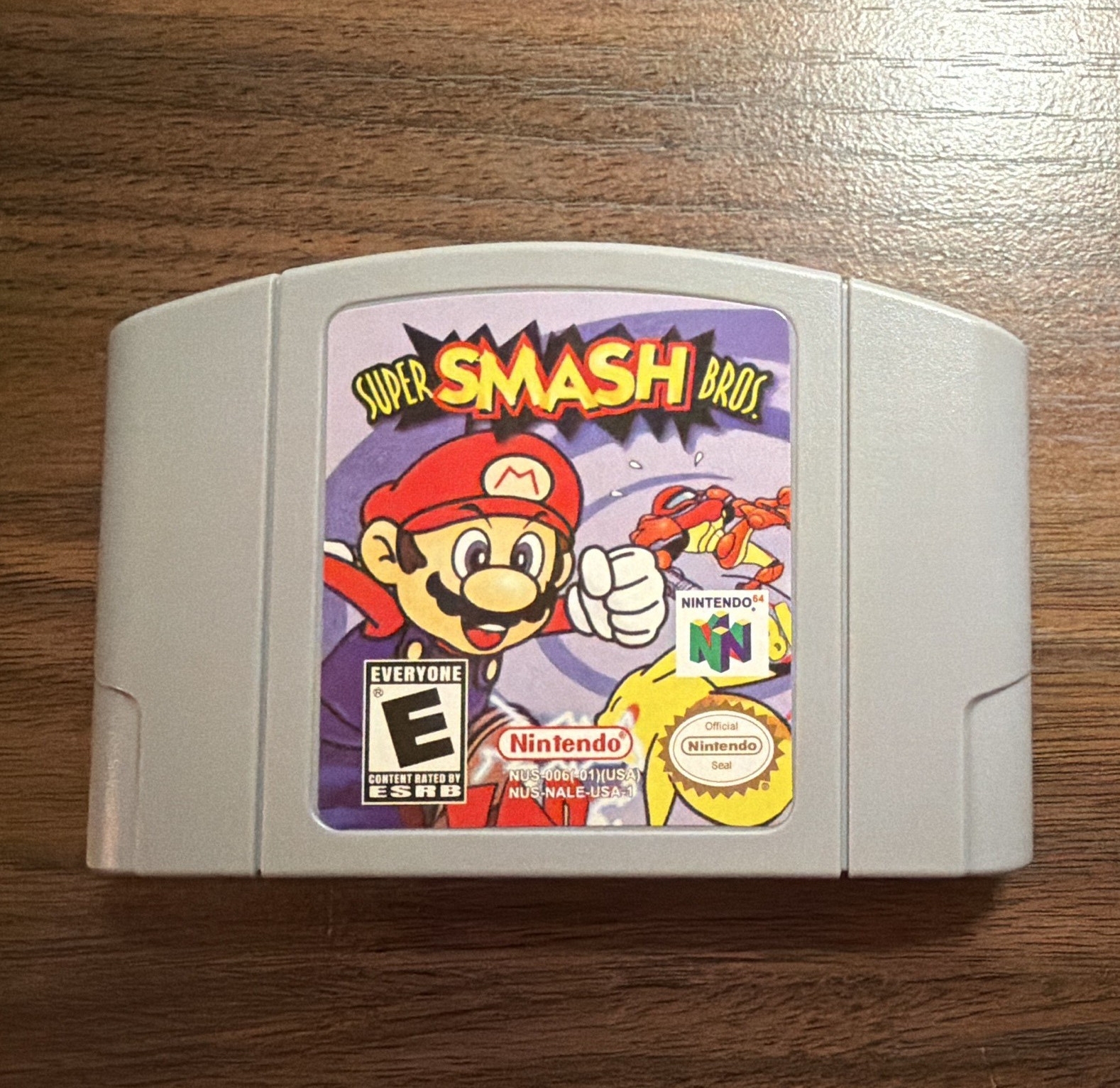 Nintendo Super Smash Bros. N64 Game Pak Cartridge NTSC-U/C Multiplayer 1999