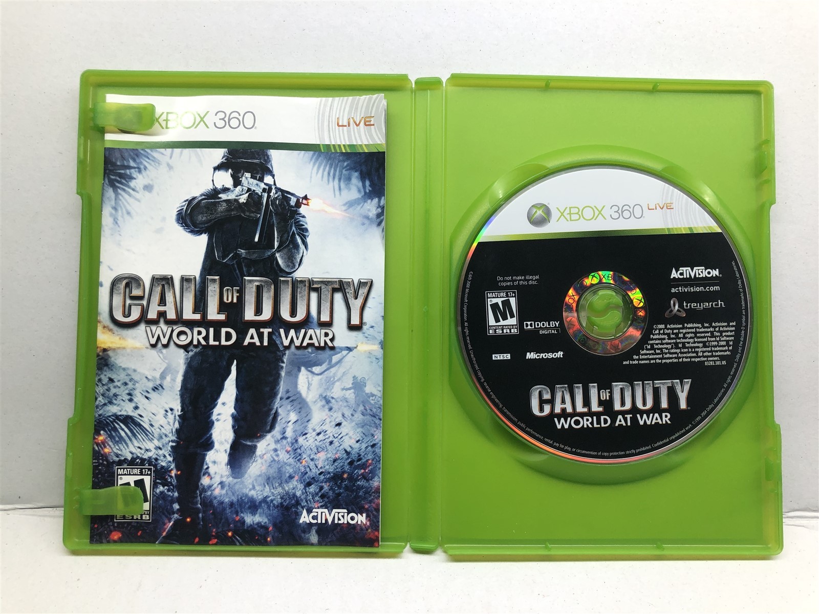 Call of Duty World at War (Xbox 360, 2008) Complete Tested Working – Free Ship