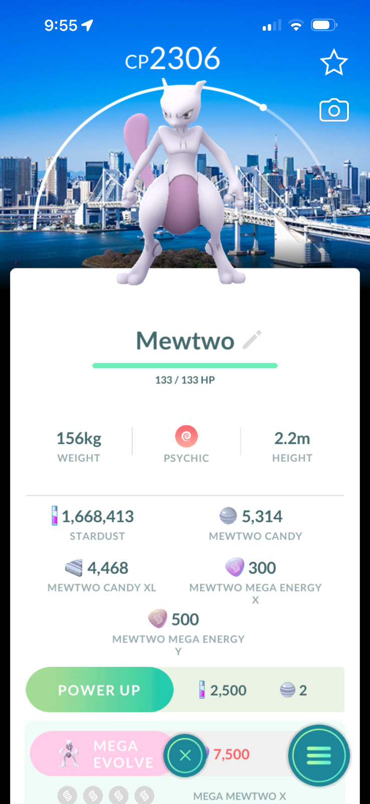 Mewtwo Non-Shiny Tokyo Background