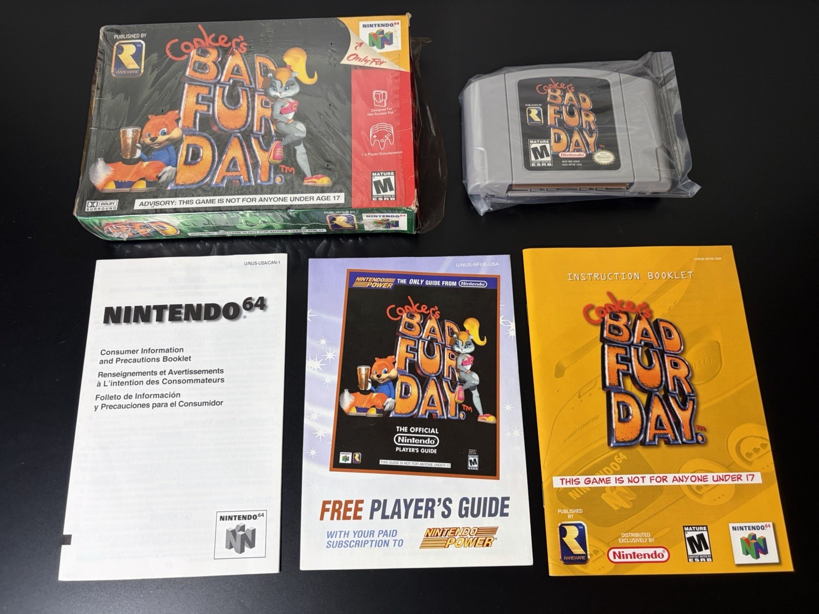 Conker’s Bad Fur Day Nintendo 64 N64 Game Complete Excellent