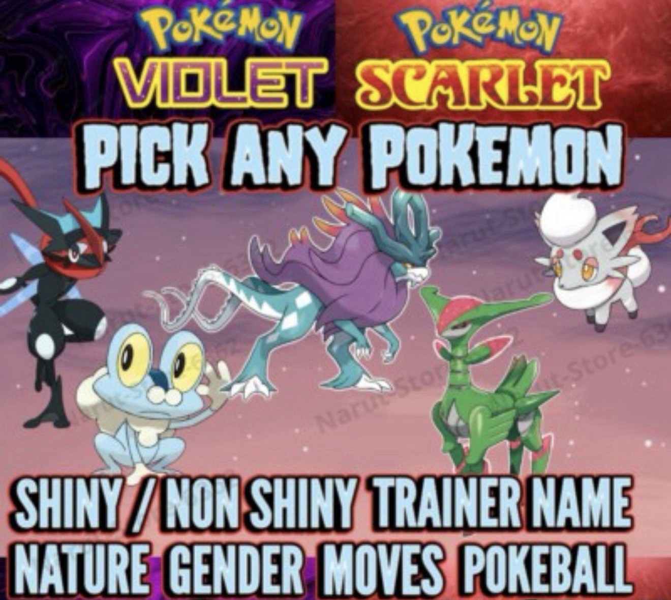 ✨🌟⭐️ANY SHINY CUSTOM POKEMON W/ OT NAME , ABILITY HELD ITEMS , Moves Etc!✨🌟⭐️