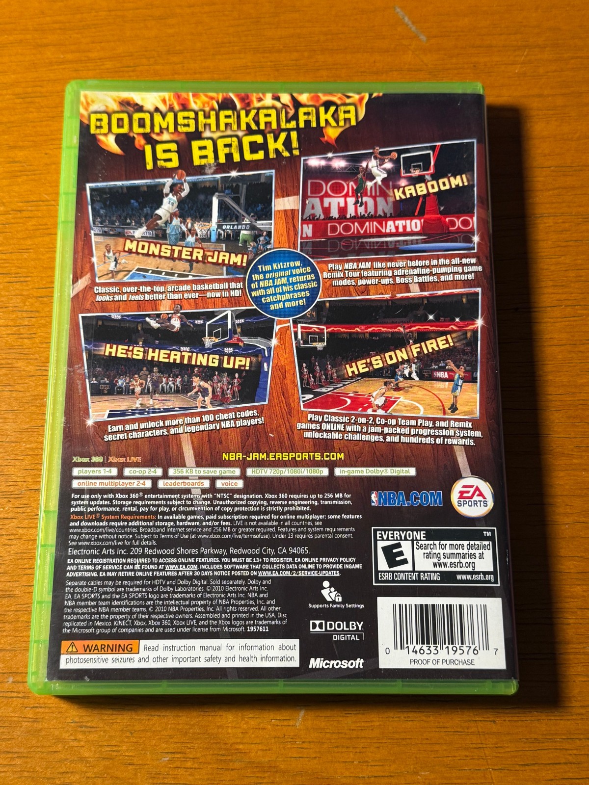NBA Jam (Microsoft Xbox 360, 2010) TESTED & WORKING **FREE SHIPPING**