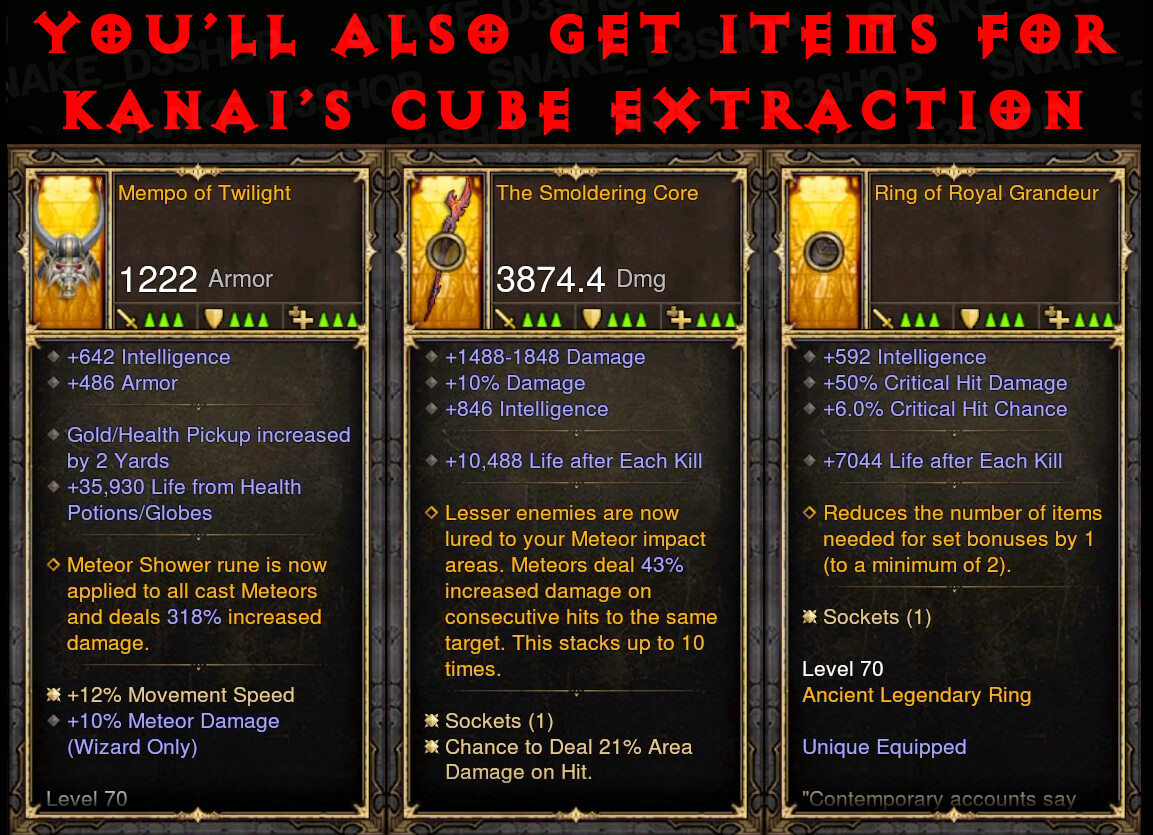 Diablo 3 – Unmodded Primal Wizard Set – Tal Rasha’s Elements V.3