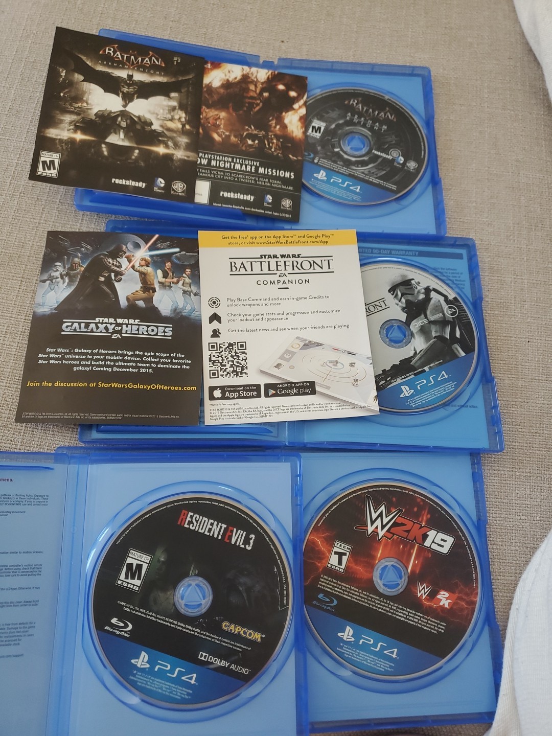 Resident Evil 3 Remake, Batman, Star Wars And WWE Lot Games – Sony PlayStation 4
