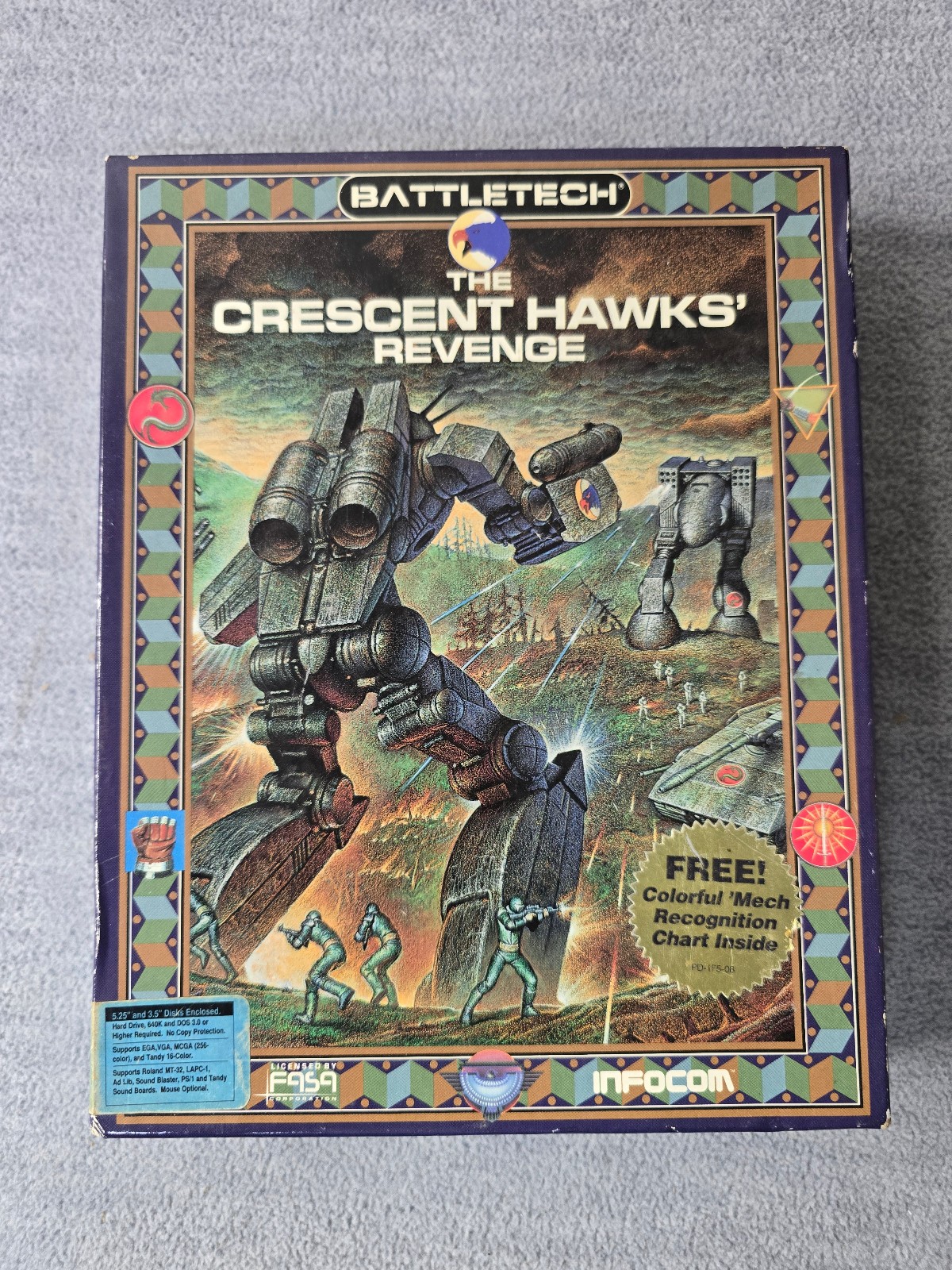 Infocom Computer Game Battletech – The Crescent Hawks‘ Revenge with Poster