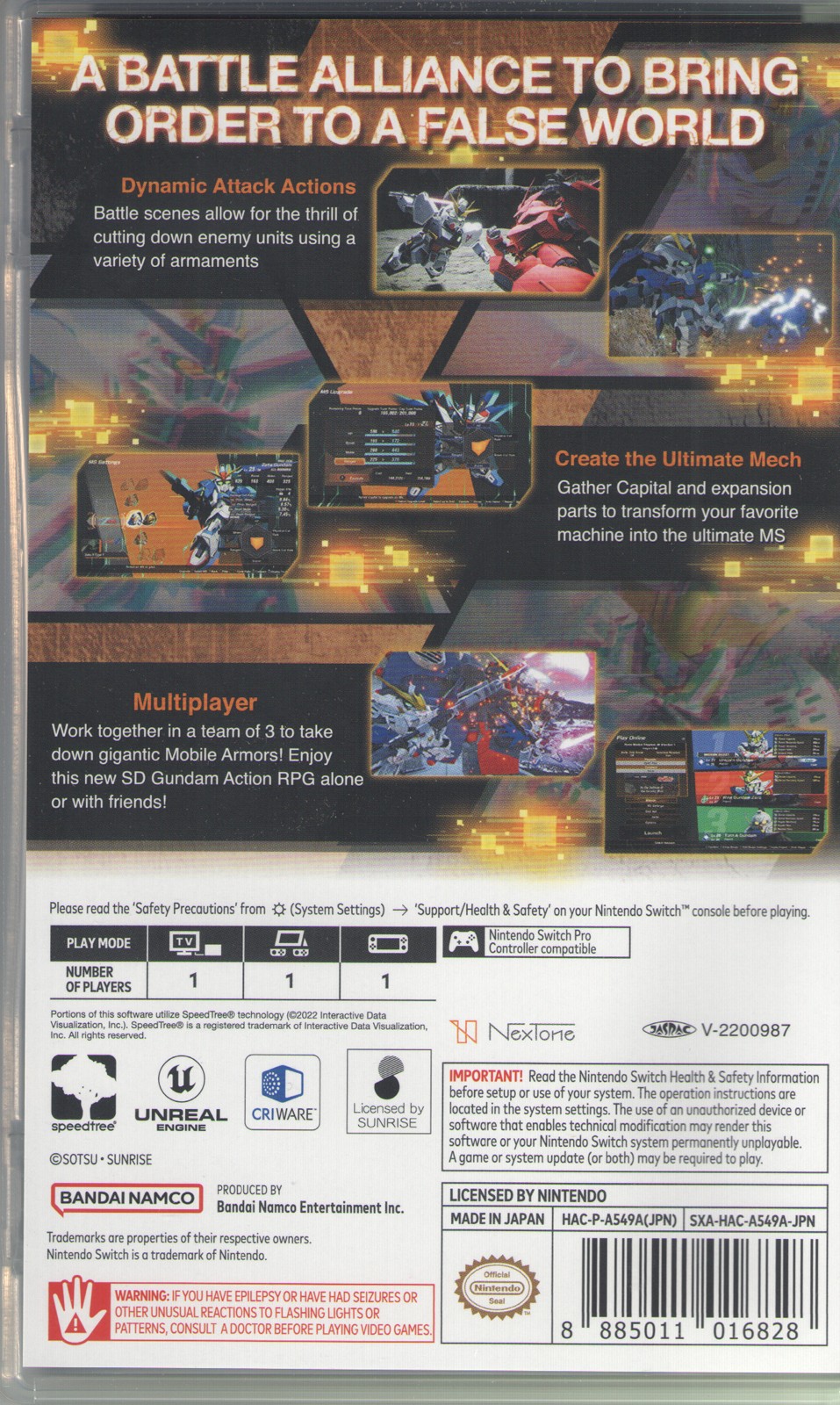 SD Gundam Battle Alliance for Nintendo Switch