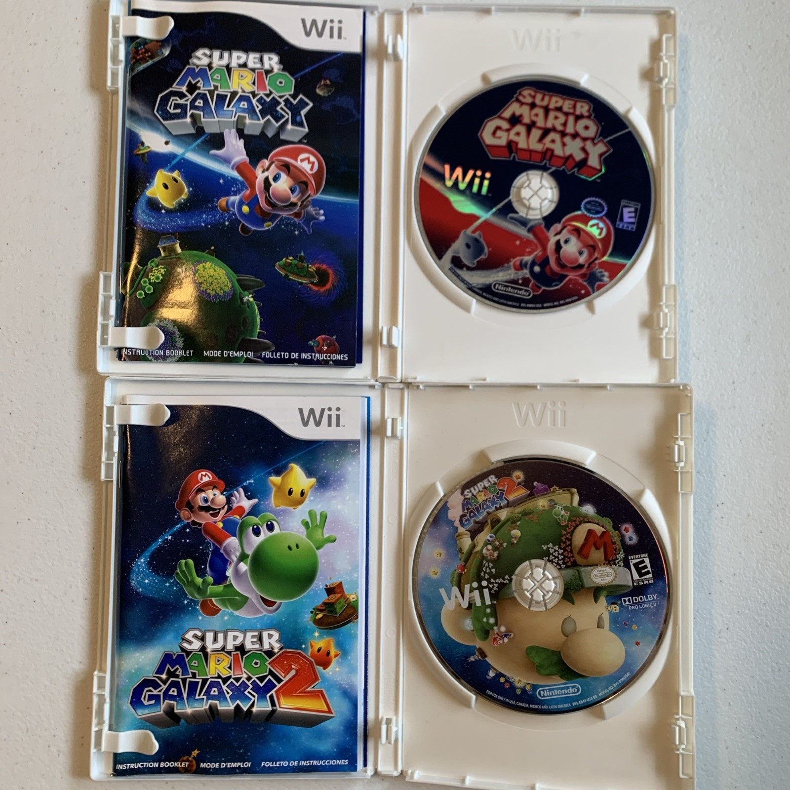 Lot Of 2: Super Mario Galaxy 1 And 2 (Nintendo Wii) CIB Complete Tested Working