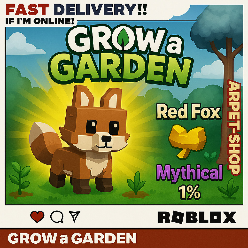[🐶] Roblox GROW A GARDEN | Red Fox [Mythical] | Fast & Easy 🌱