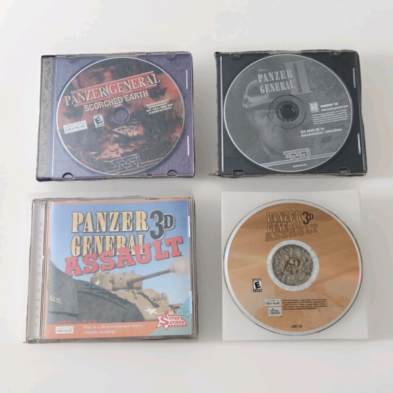 Lot Of 3 Panzer General 2, 3D, 3 Scorched Earth (Rare) PC Rom Discs Only