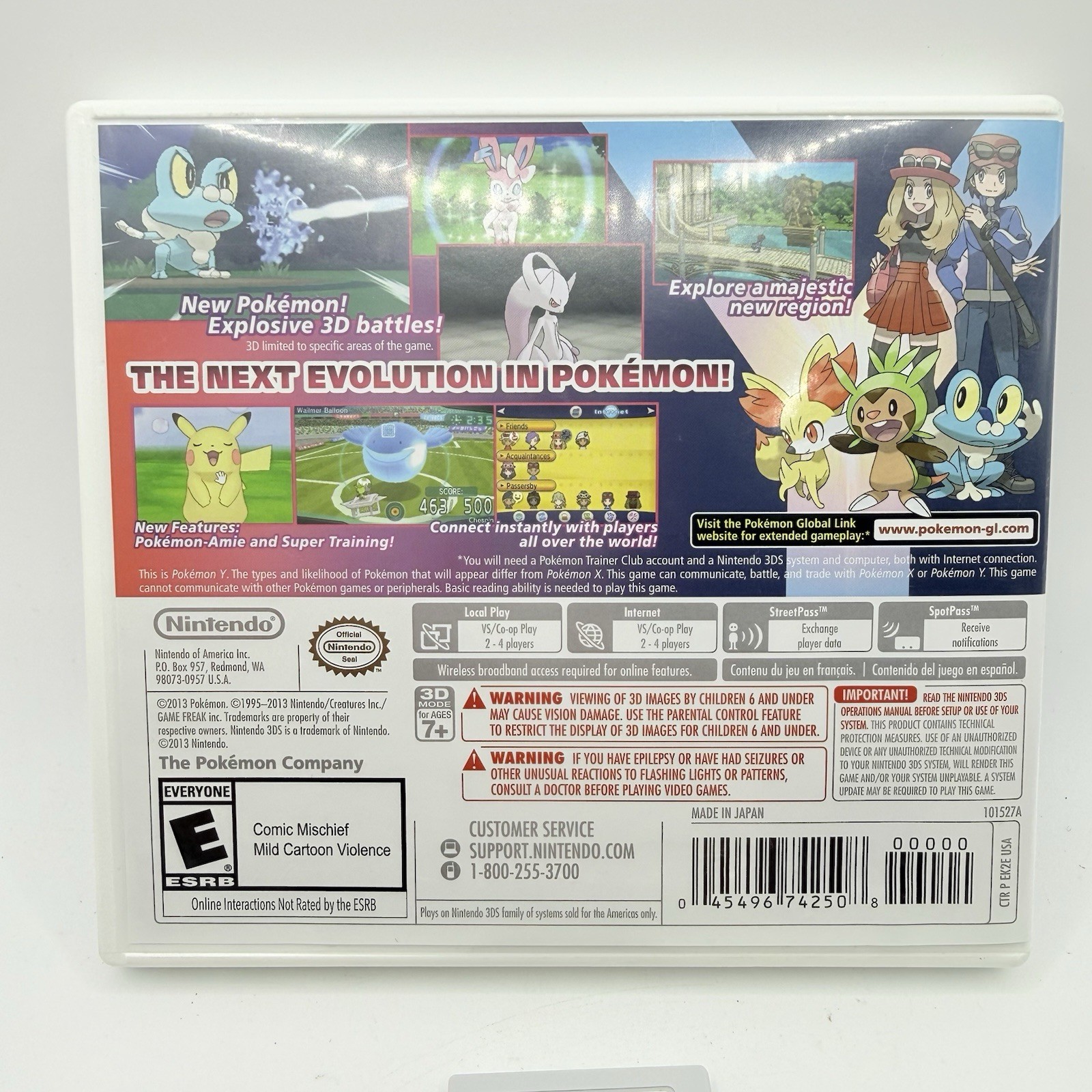 Pokemon Y version for Nintendo 3DS complete w/ box & manual, CIB, tested