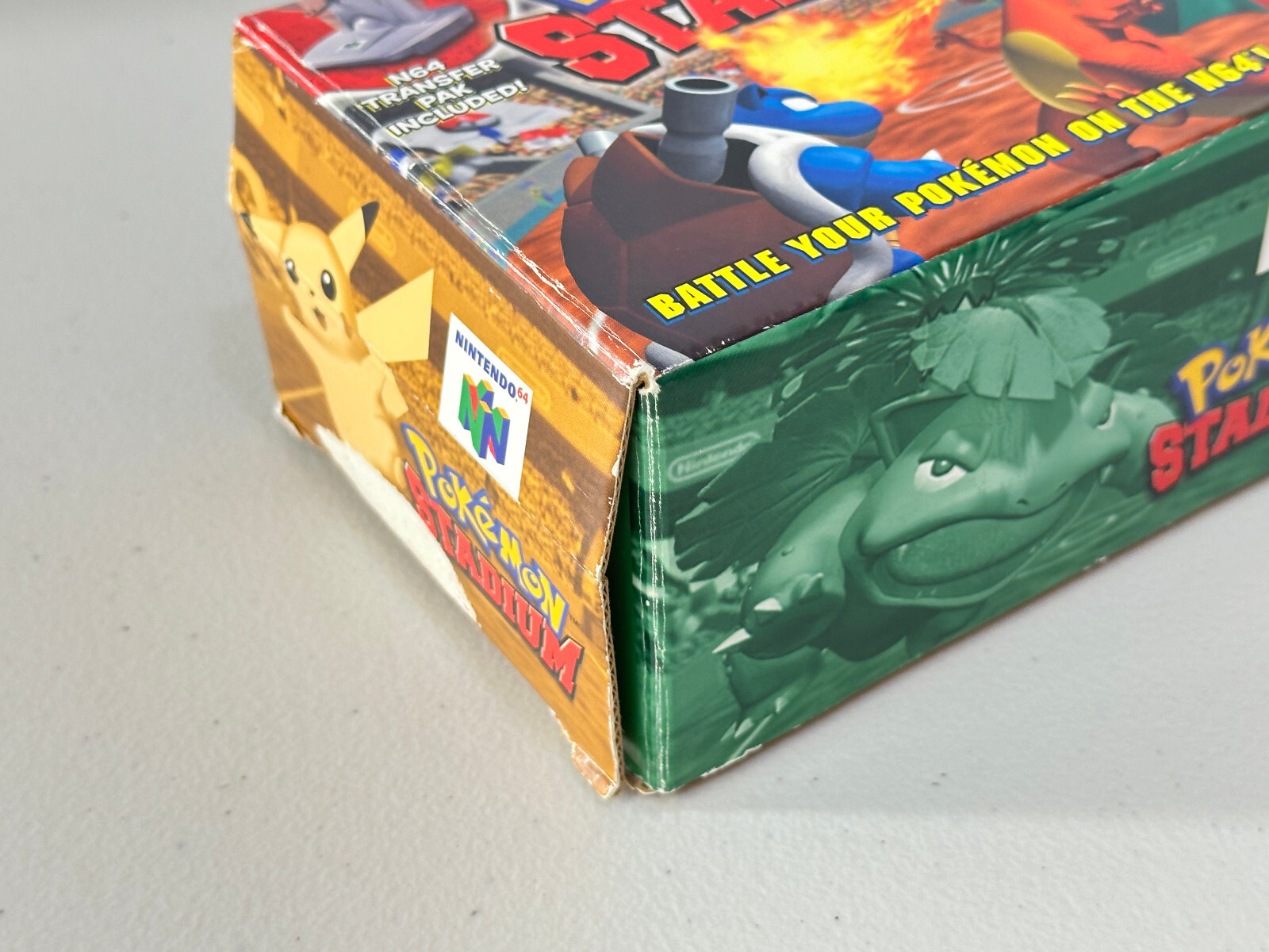 Pokemon Stadium (Nintendo 64 N64) Complete w/Transfer Pak Authentic