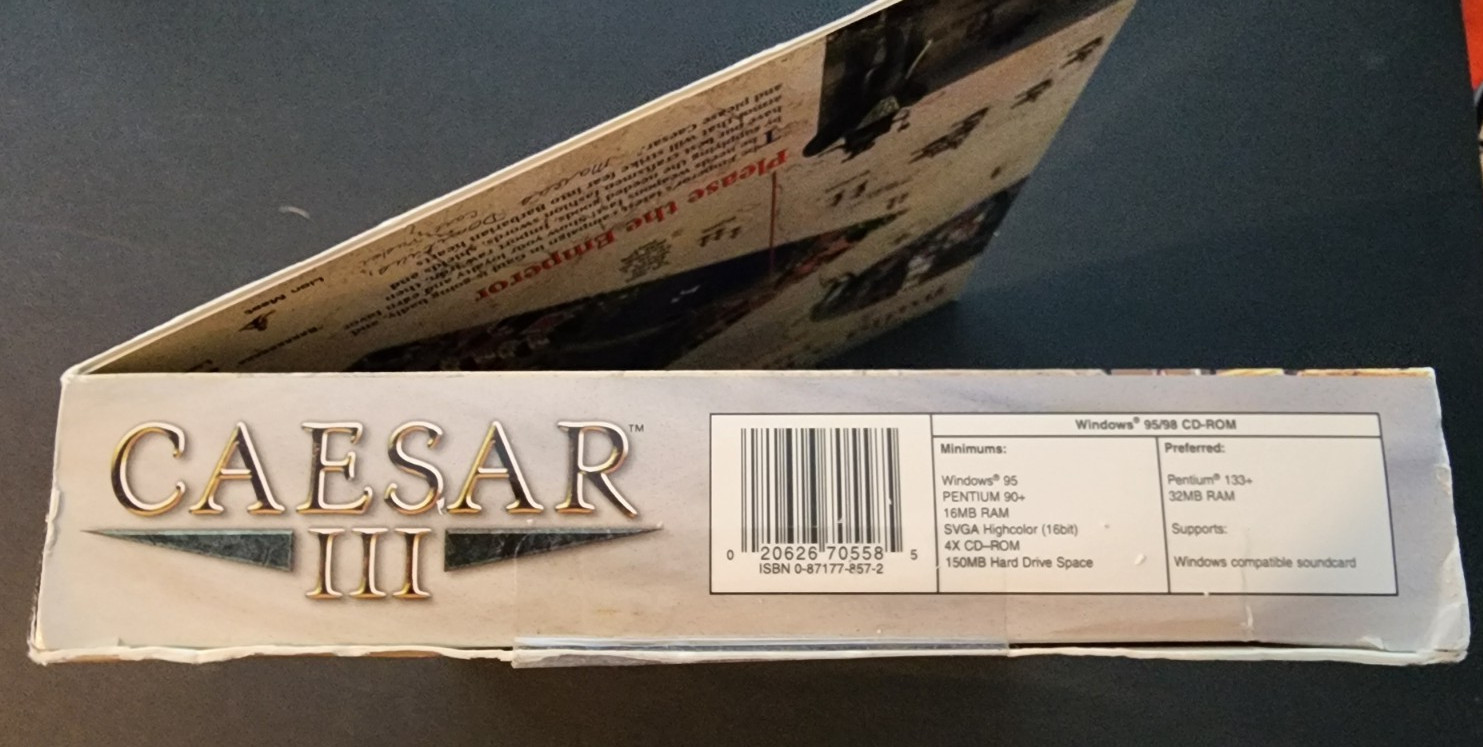 Caesar III (1998) PC CD-ROM Sierra Studios Big Box Sealed