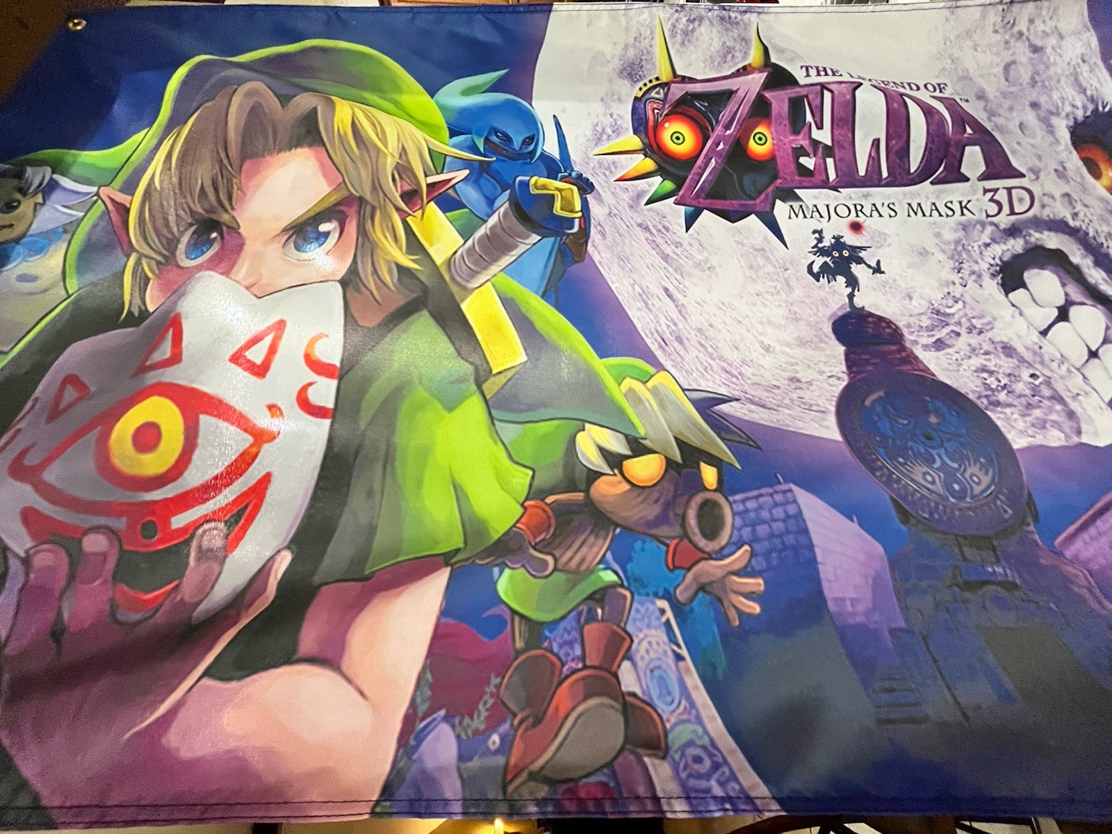 The Legend of Zelda Majora’s Mask 3D 5′ Boxart Flag Banner Nintendo 3DS 2015