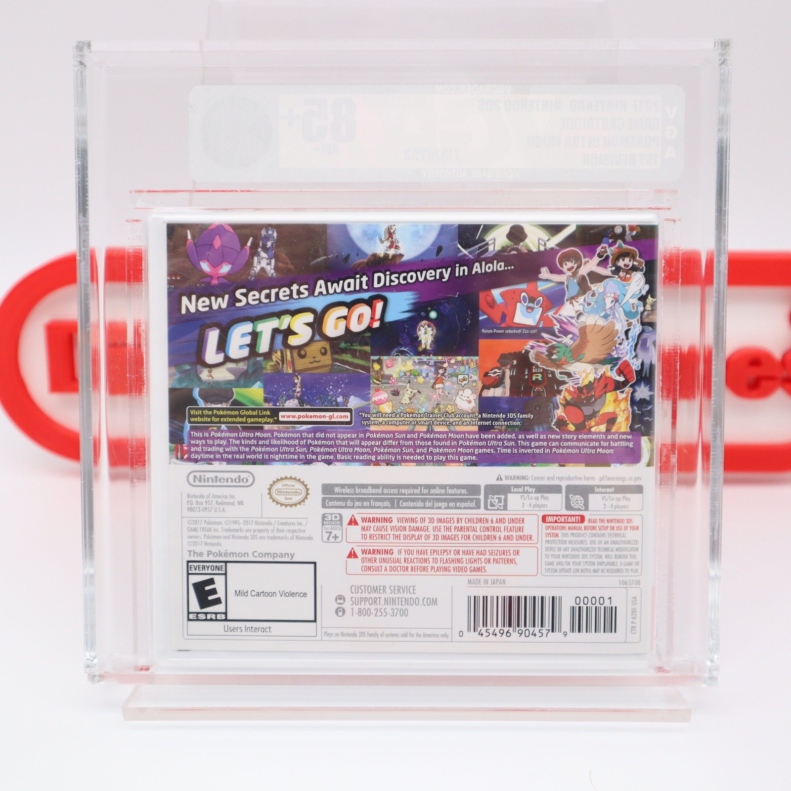 Nintendo 3DS POKEMON ULTRA MOON – VGA GRADED 85+ NM+ GOLD! NEW & Factory Sealed!