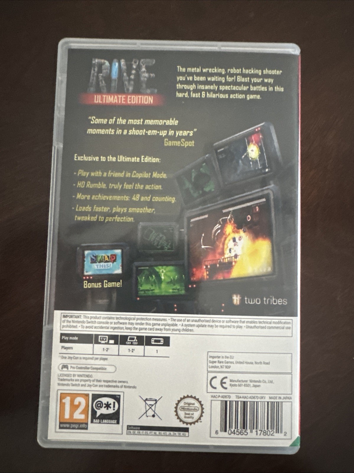 RIVE Ultimate Edition Super Rare! Games #20 W/Cards (Nintendo Switch, 2019)