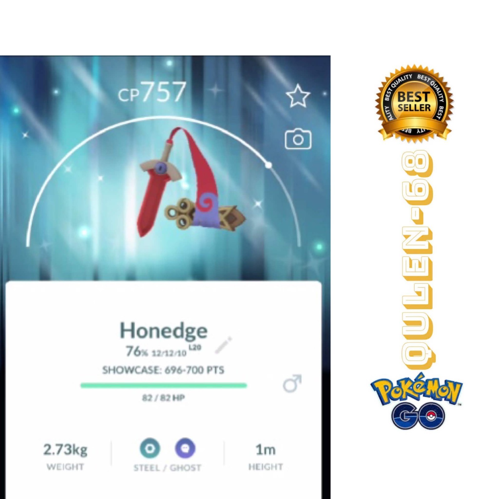 PoKéMon Go – Shiny Honedge BG inspired by PKM X – trade registered or P“T C