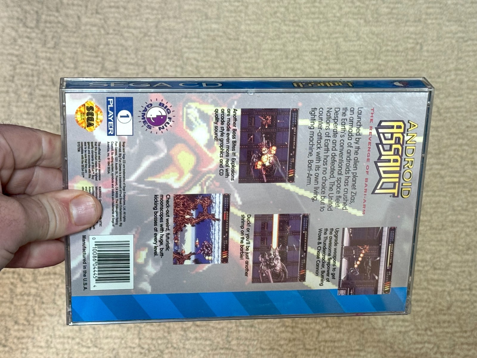 Android Assault & Registration Card – Complete Sega CD Game CIB – Authentic