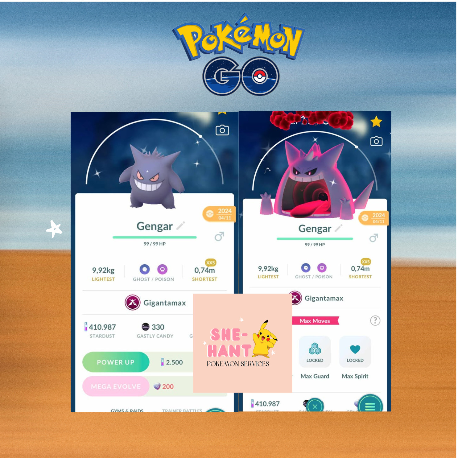 Pokémon Go – Shiny Gigantamax Gengar – TRADE 20K stardust