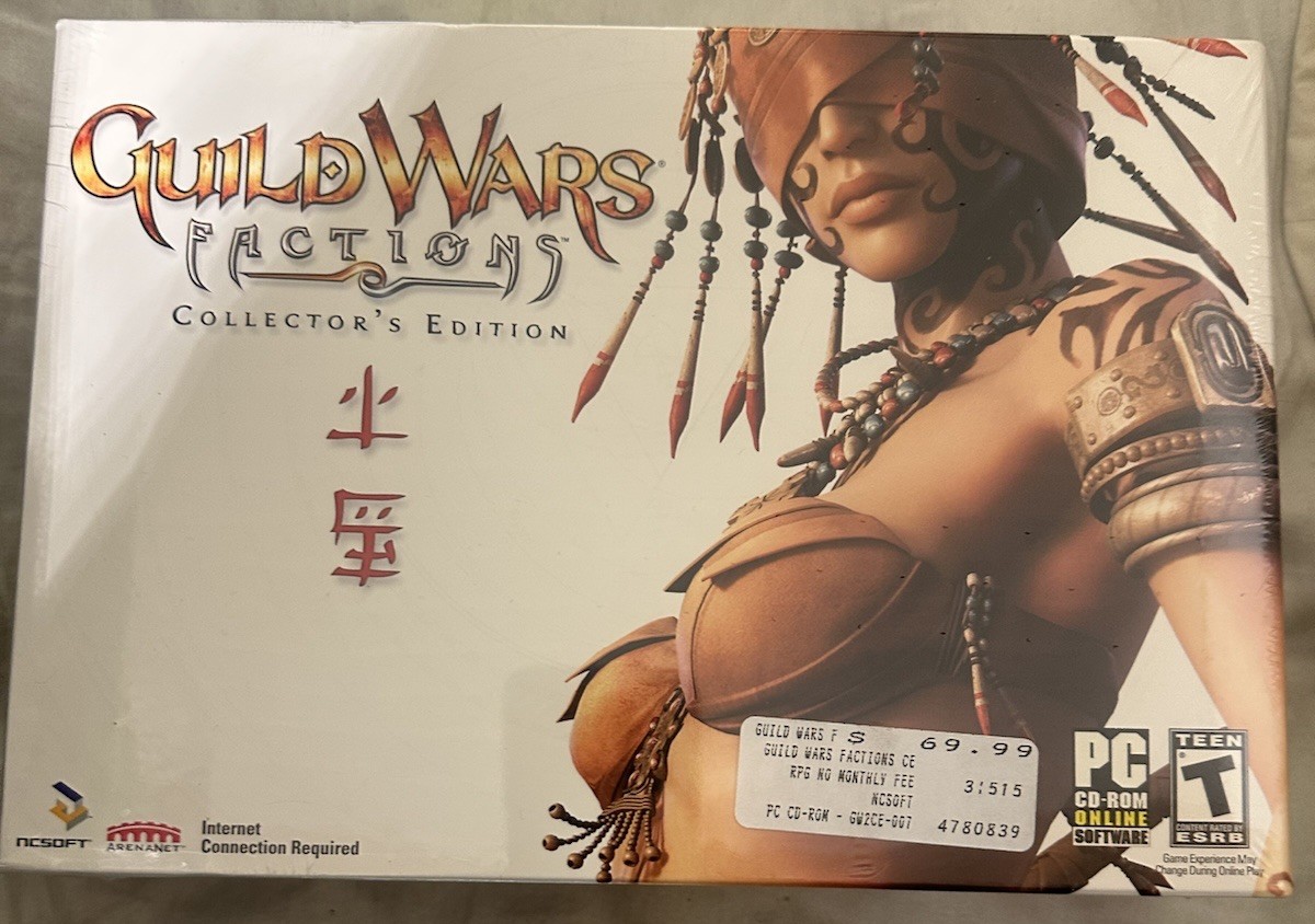 NCsoft Guild Wars Factions Collector’s Edition PC MMORPG Online sealed 2006
