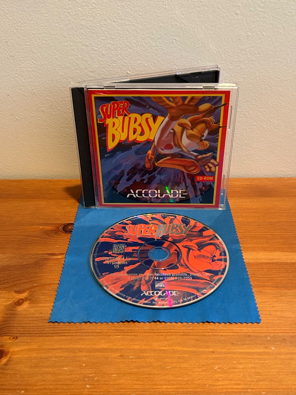 SUPER BUBSY CD-ROM by Accolade (PC Game „Optimize for Windows 95“) READ DESC