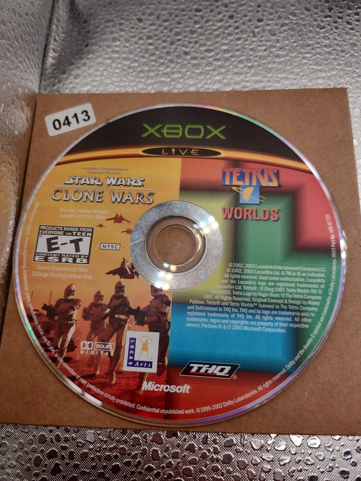 Star Wars: The Clone Wars/Tetris Worlds (XBOX) DISC ONLY – NO TRACKING