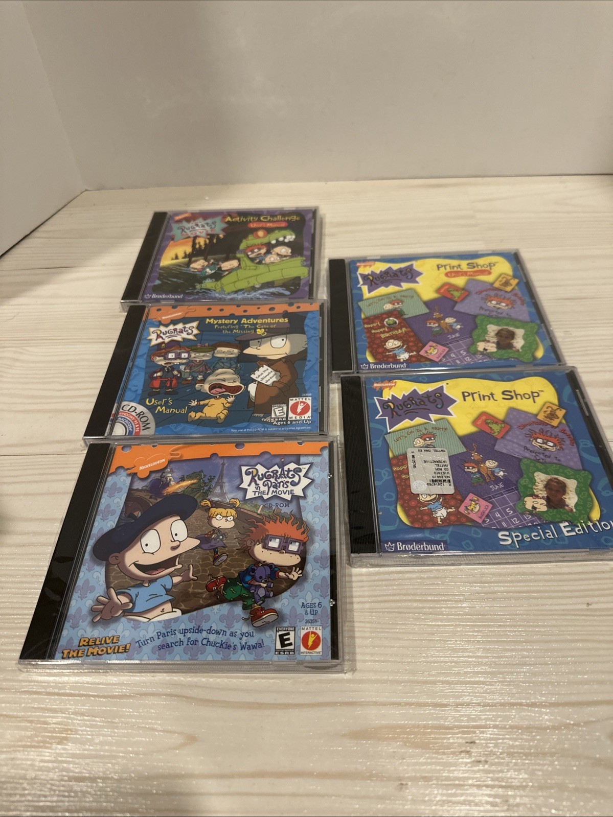 Vintage Rugrats PC Games Lot Of 5 Complete With Manuals Nickelodeon Activity