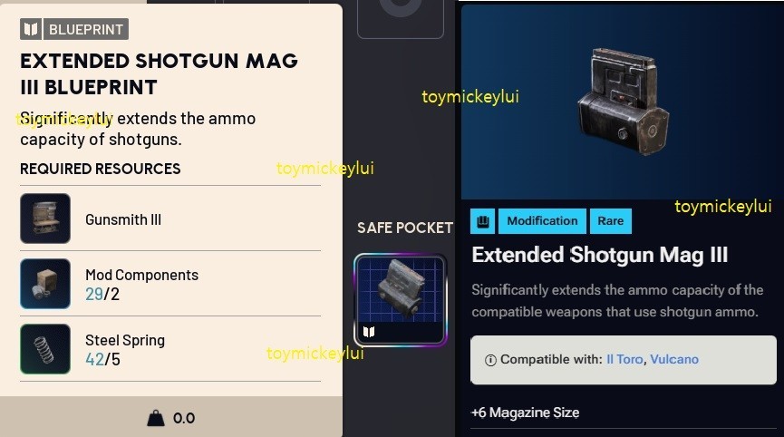 ✅ ARC RAIDERS ✅ EXTENDED SHOTGUN MAG III BLUEPRINT – USA SELLER