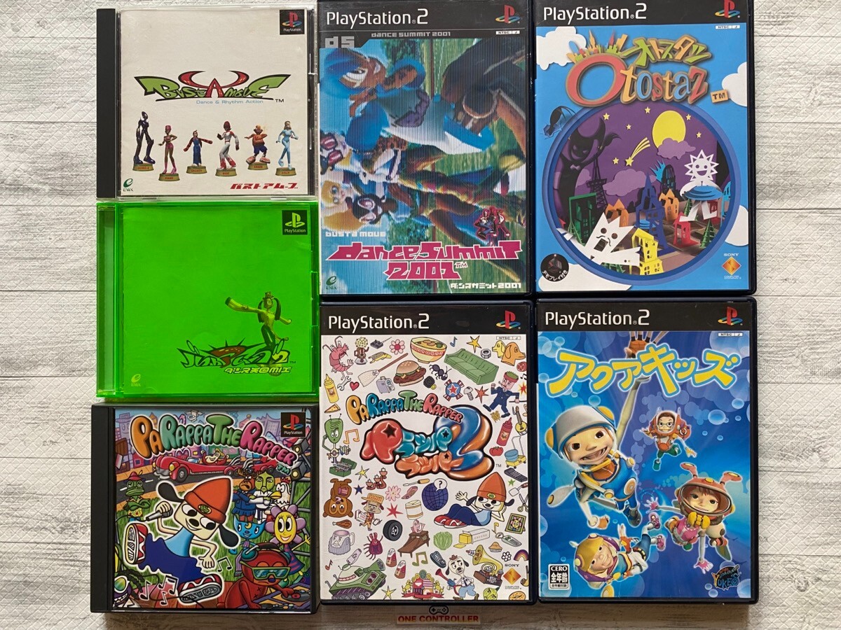 SONY PS 1 2 Bust A Move & PaRappa the Rapper & dance summit & Otostaz Aqua Kids