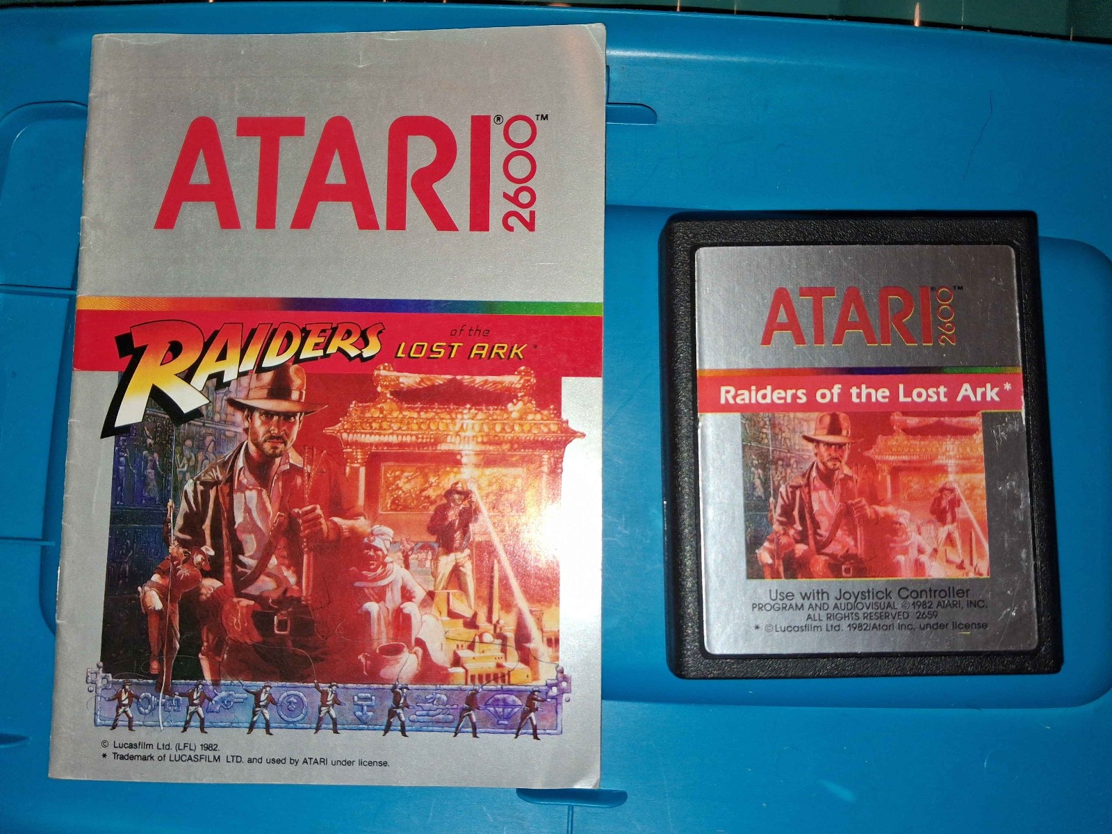 Raiders of the Lost Ark (Atari 2600) + Manual, Tested WORKING