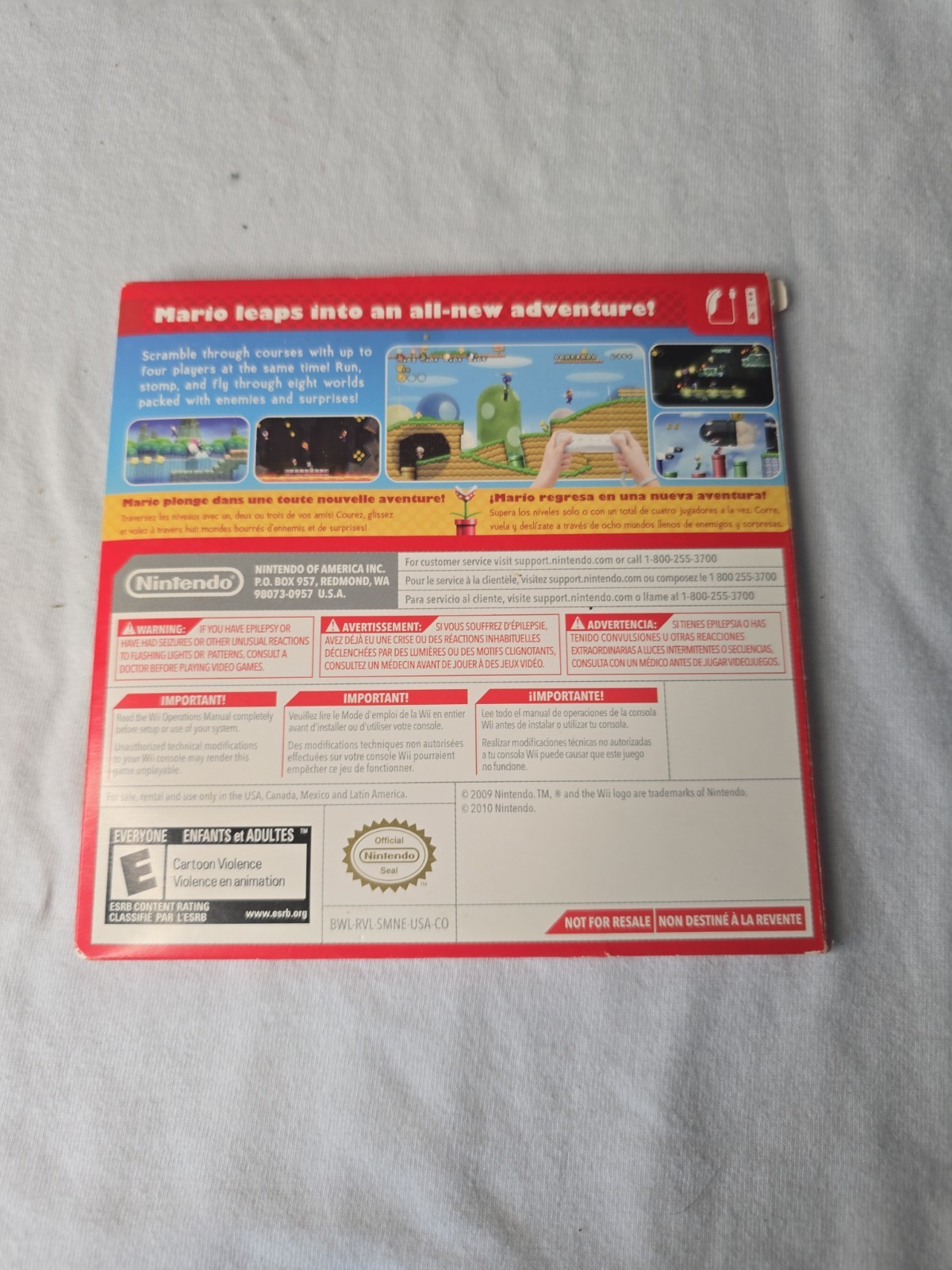 New Super Mario Bros. Wii (Game + Cardboard Sleeve)
