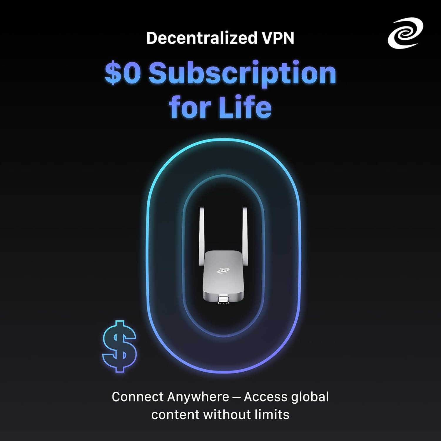 Deeper Connect Air(2023 Version) Basic Version Portable Dvpn Device, Lifetime Fr