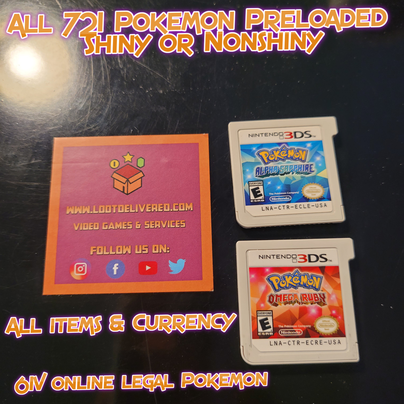 Pokemon Omega Ruby Nintendo 3ds Authentic – All 721 Pokemon Max Items
