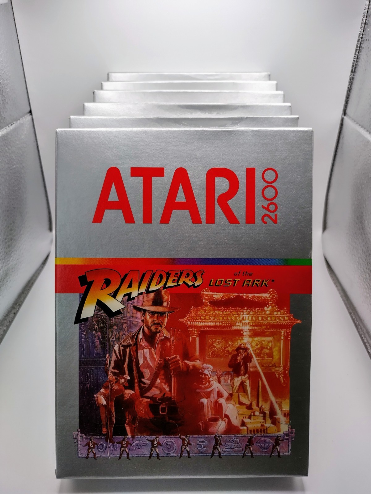 Raiders of the Lost Ark SIX PACK (6) Atari 2600 Silver Box 1982 LAST MADE IN USA