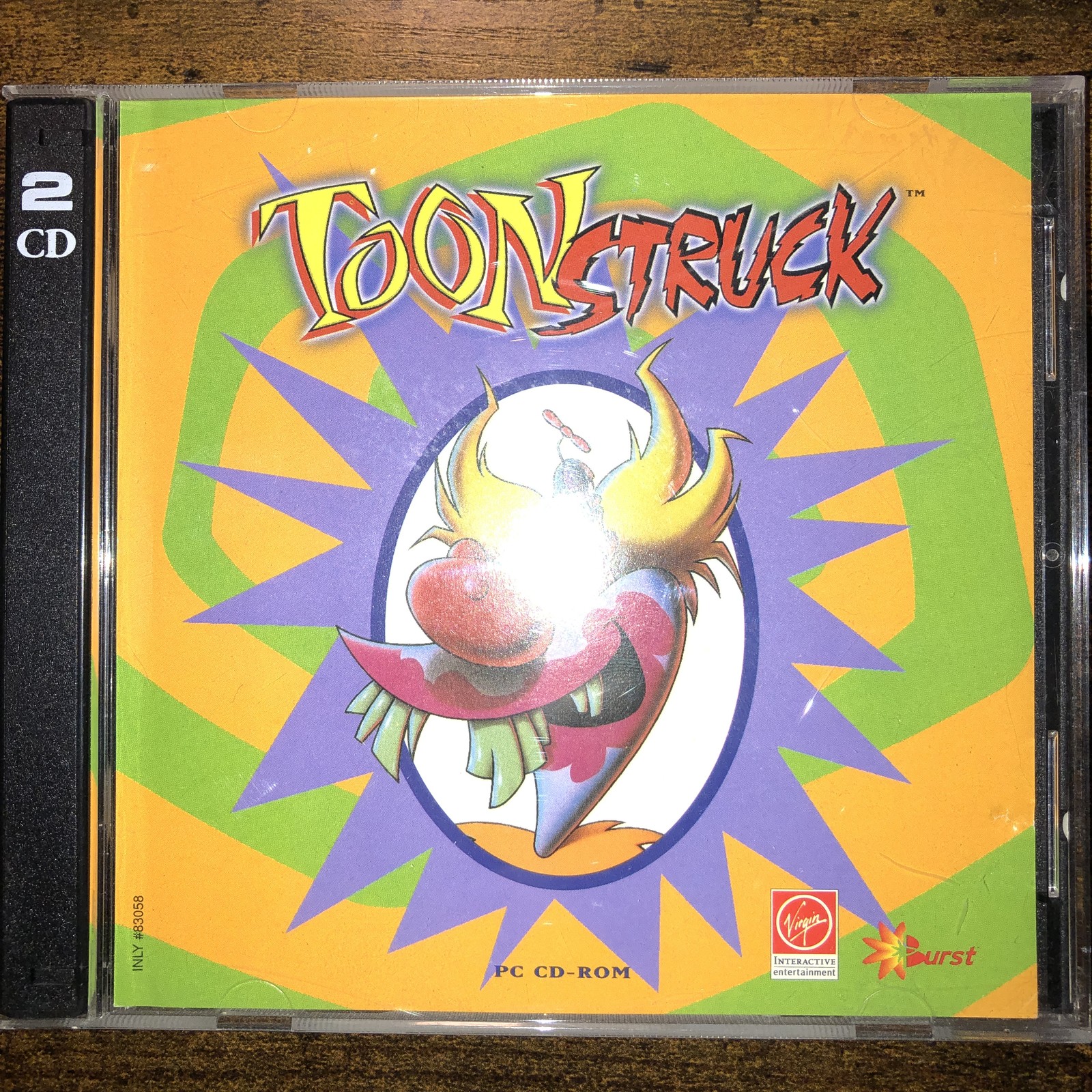 Toonstruck PC CD-ROM Game 1996 Virgin Point & Click Adventure Complete 2 Disc