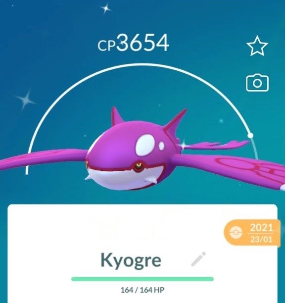 ✨ Rare Shiny KYOGRE Pokemon ✨Custom OT – GO to Home – Legit 🔥