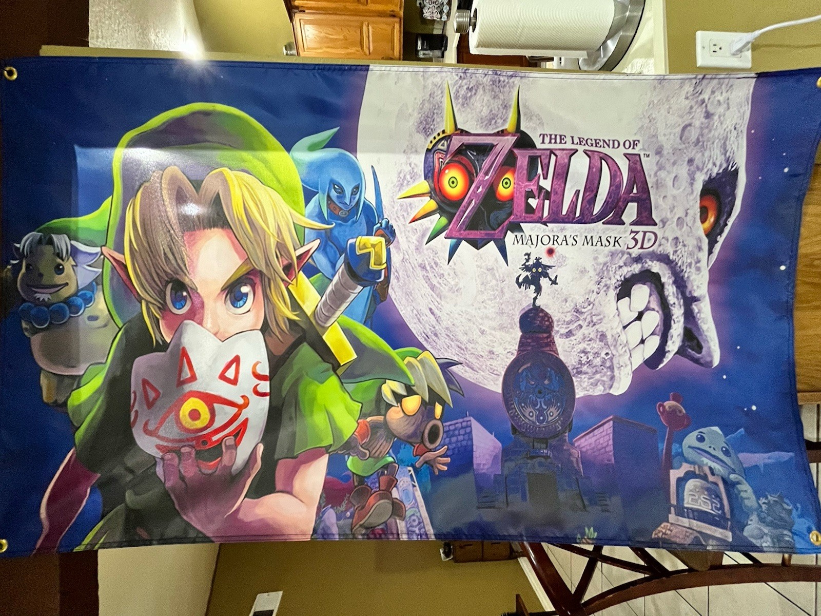 The Legend of Zelda Majora’s Mask 3D 5′ Boxart Flag Banner Nintendo 3DS 2015