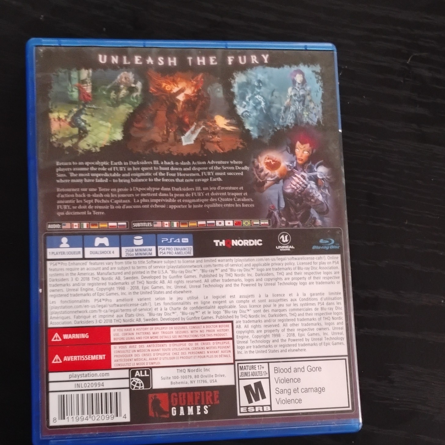 Darksiders III THQ Nordic, Manual, PS4, Action & Adventure, Hack and Slash, M