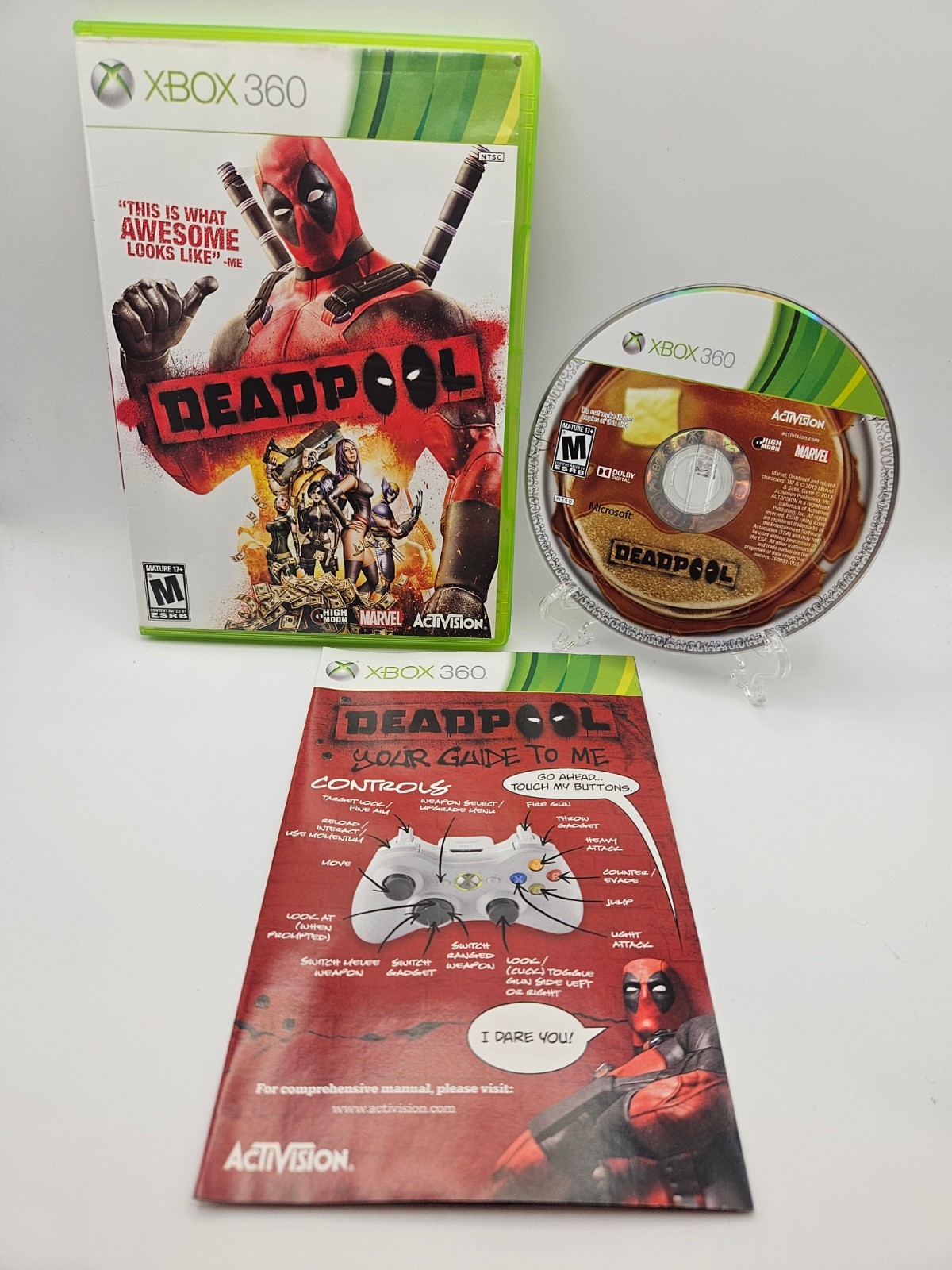 Deadpool Microsoft Xbox 360 Complete CIB – Tested & Works Refurbished
