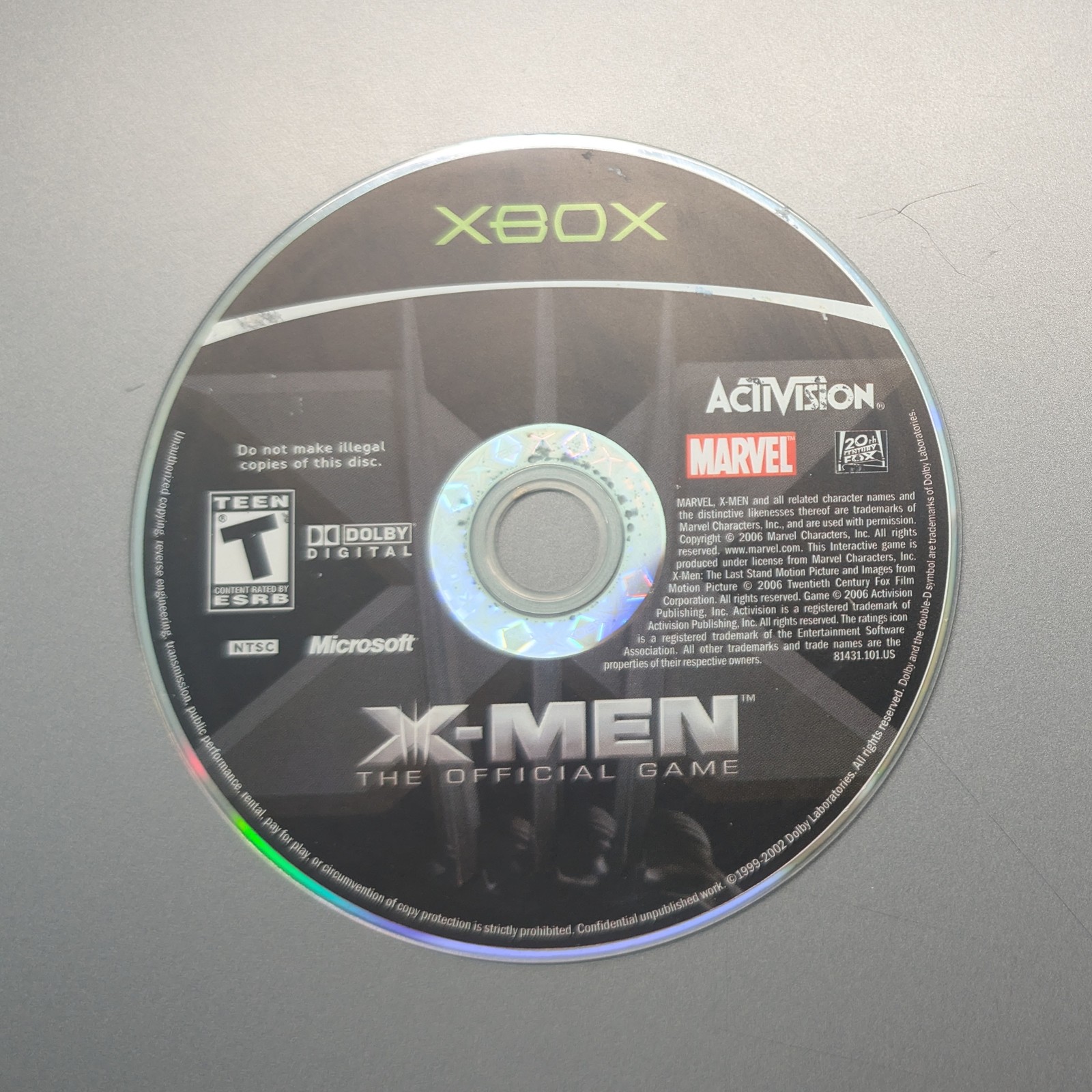 X-Men: The Official Game (Xbox) – no tracking