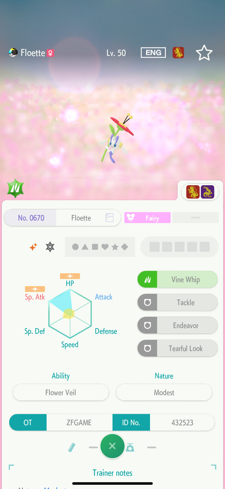 ✨6IV SHINY Floette + EVS🚀 POKEMON HOME✨Champions✨Online delivery⚡