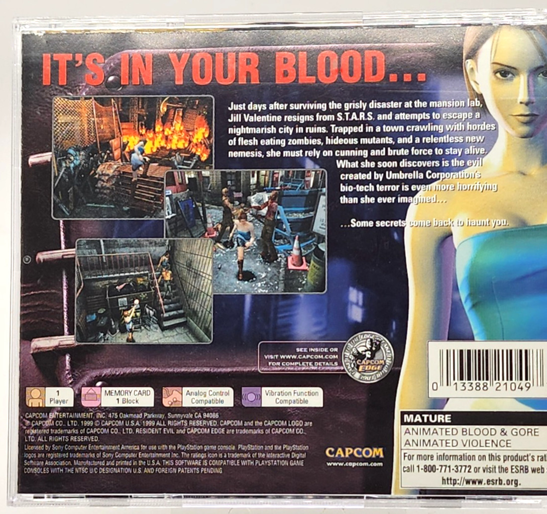 Resident Evil 3: Nemesis -Black Label-PlayStation 1, 1999 MINT Complet in Box