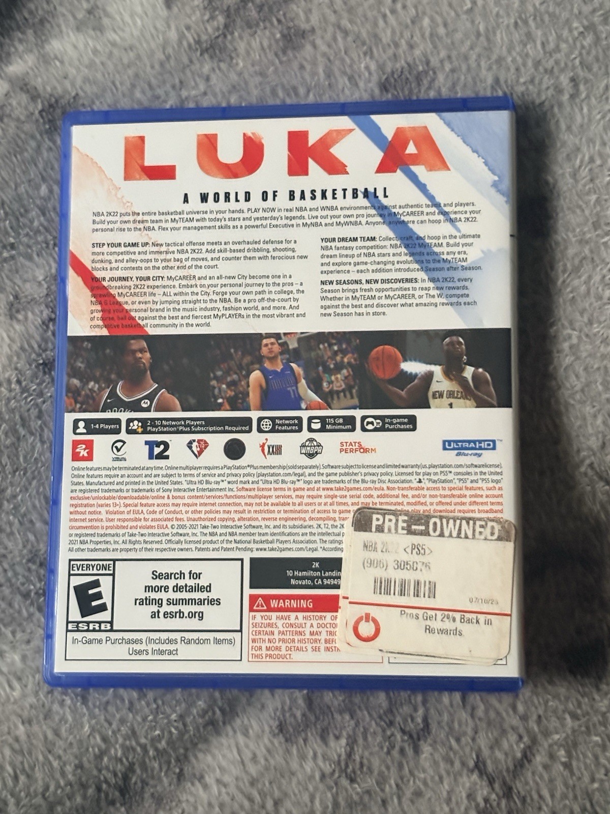 2K NBA 2K22 PS5 – Sports Basketball Game, Online Multiplayer, E, 2021
