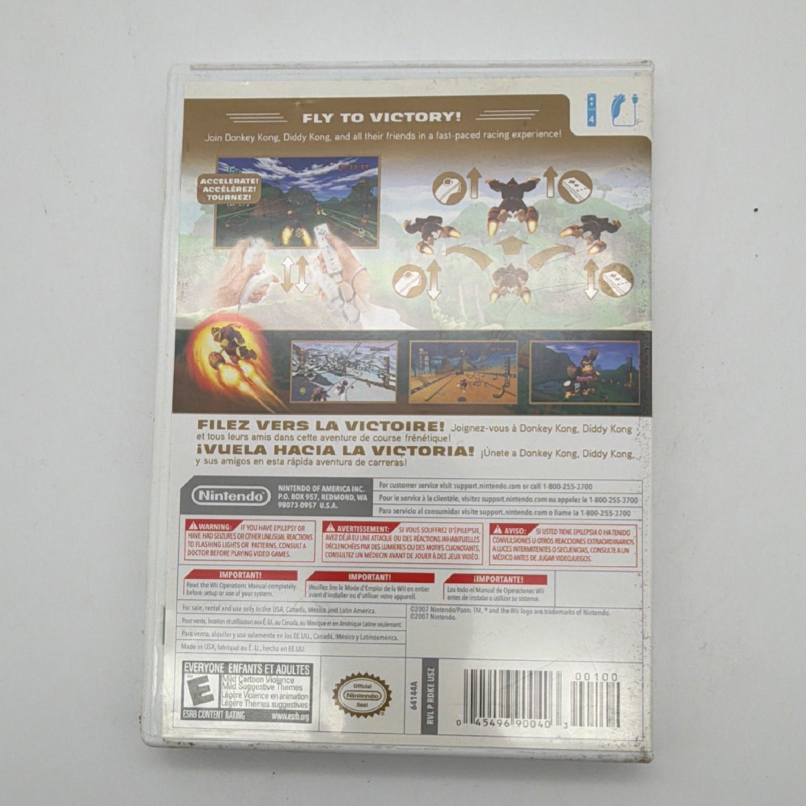 Donkey Kong Barrel Blast Nintendo Wii 2007 E-Everyone NTSC-U/C Manual Included
