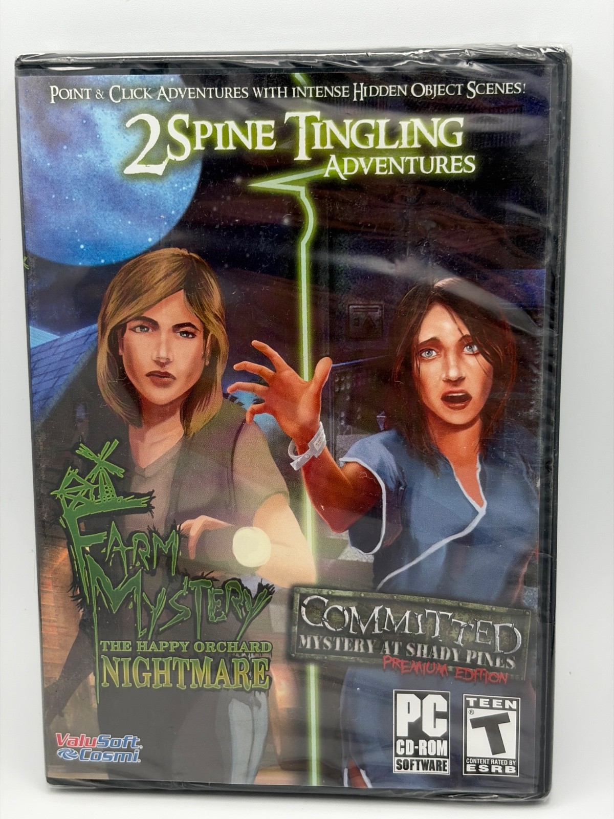FARm MYSTERY + COMMITTED Mystery at Shady Pines Hidden Object PC Game NEW