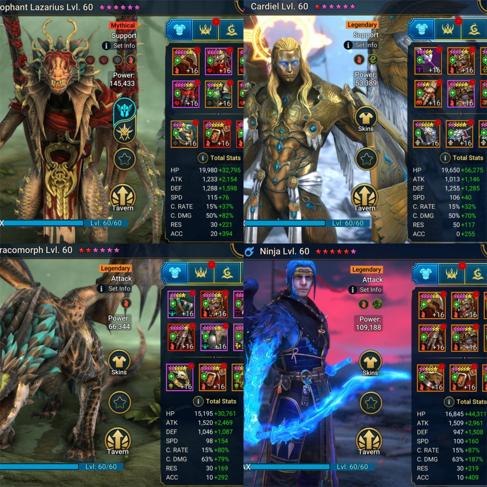 Raid Shadow Legends!1 Mythic 38 Legendary!Lazarius,Cardiel,Lamasu,Firrol,Baron!