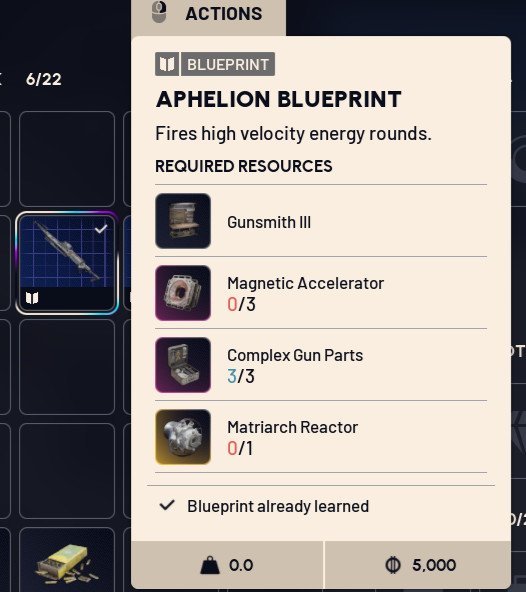 ARC RAIDERS – APHELION Blueprint (In-Game Delivery)!